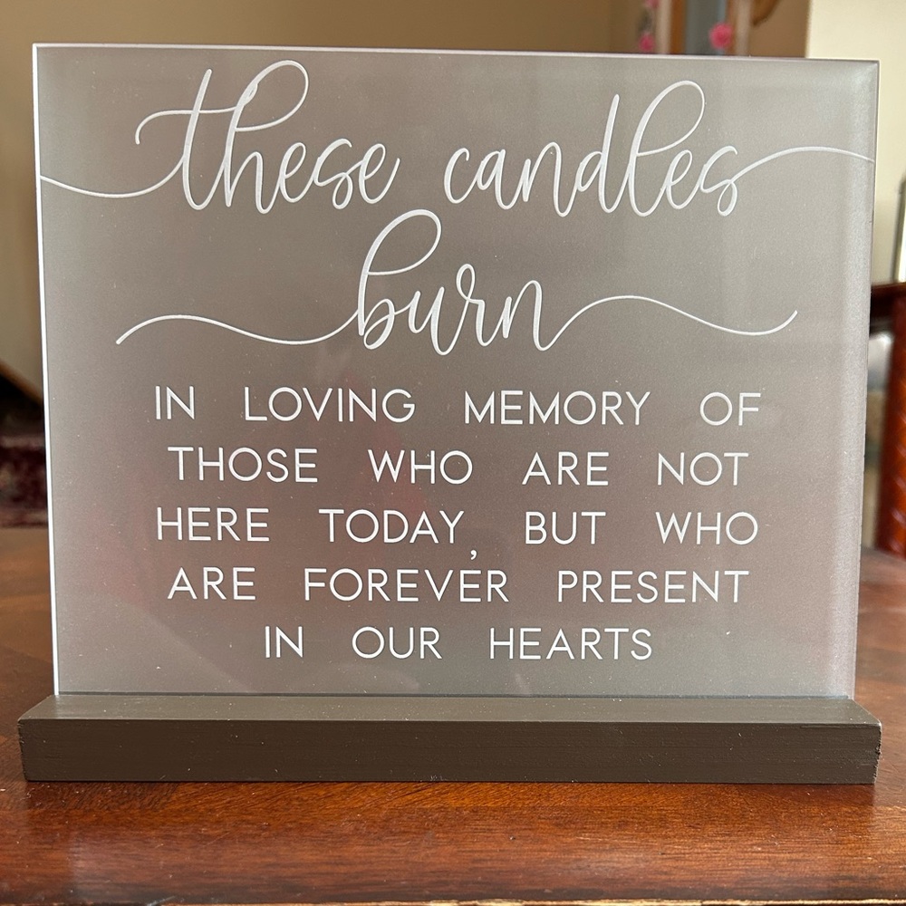 Memorial Table Sign